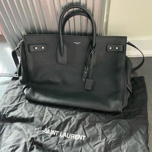 Saint Laurent Black Sac de Jour L Grained Leather
